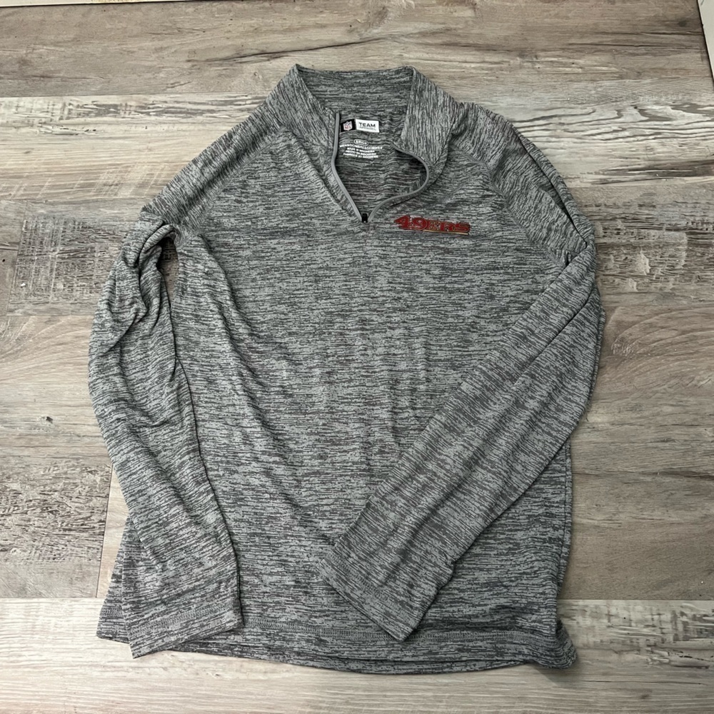EUC NFL San Francisco 49ers 1/2 Zip Light Weight Long Sleeve Men’s Size Small